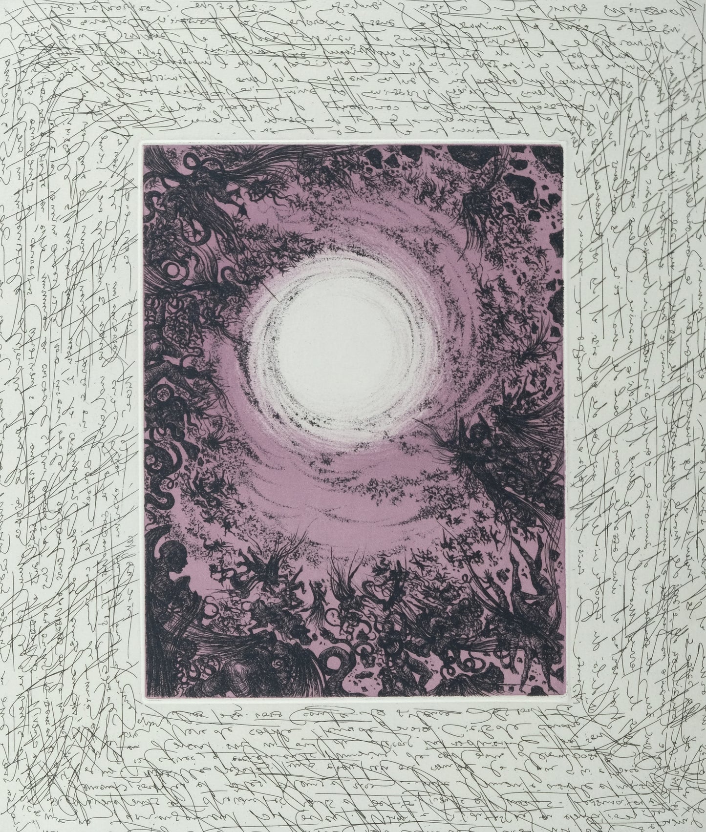 Jacques DEFFONTAINE : Coucher de soleil de l'Apocalypse - Lithographie originale signée