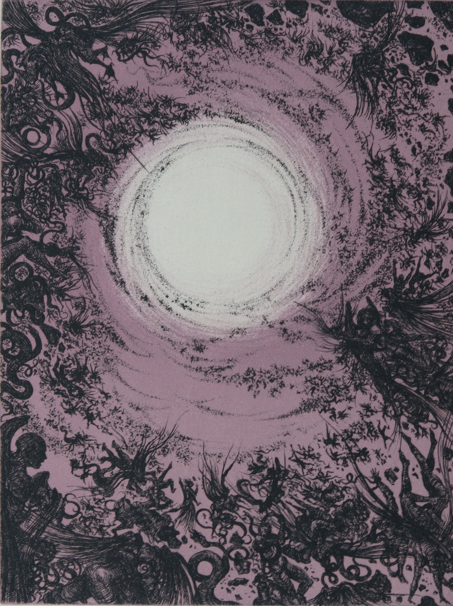Jacques DEFFONTAINE : Coucher de soleil de l'Apocalypse - Lithographie originale signée