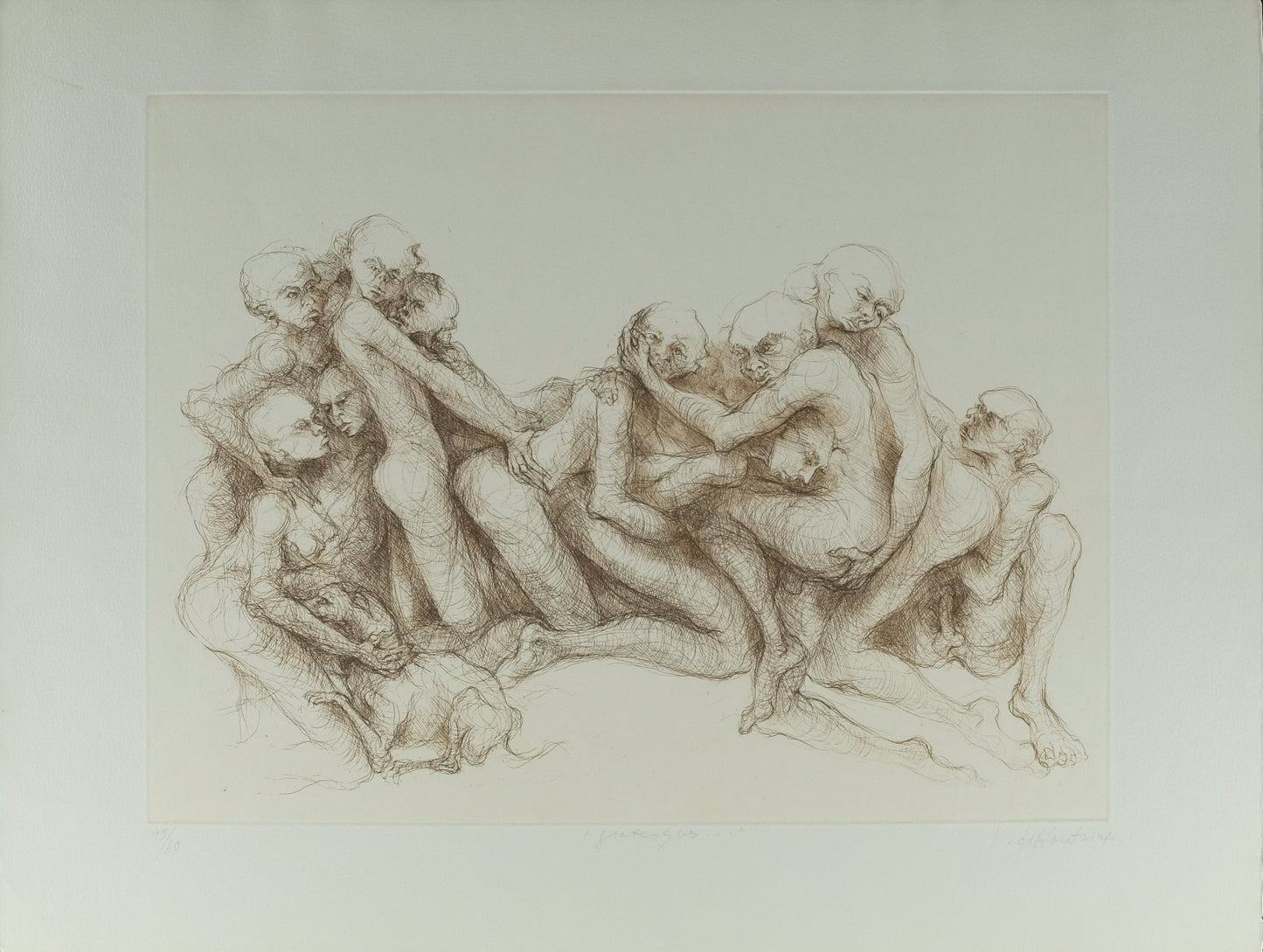 Jacques DEFFONTAINE : Grotesques - Lithographie originale signée
