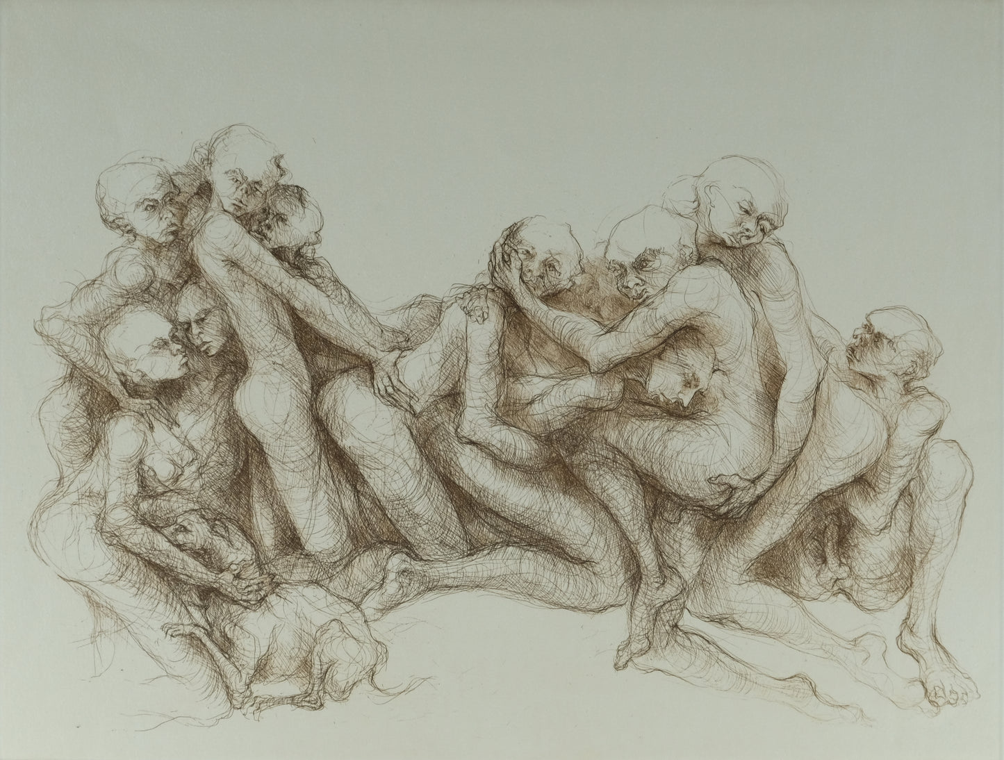 Jacques DEFFONTAINE : Grotesques - Lithographie originale signée