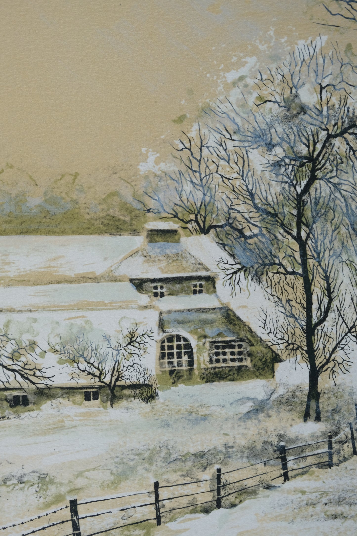 Antonio RIVERA : Promenade hivernale - Lithographie originale signée
