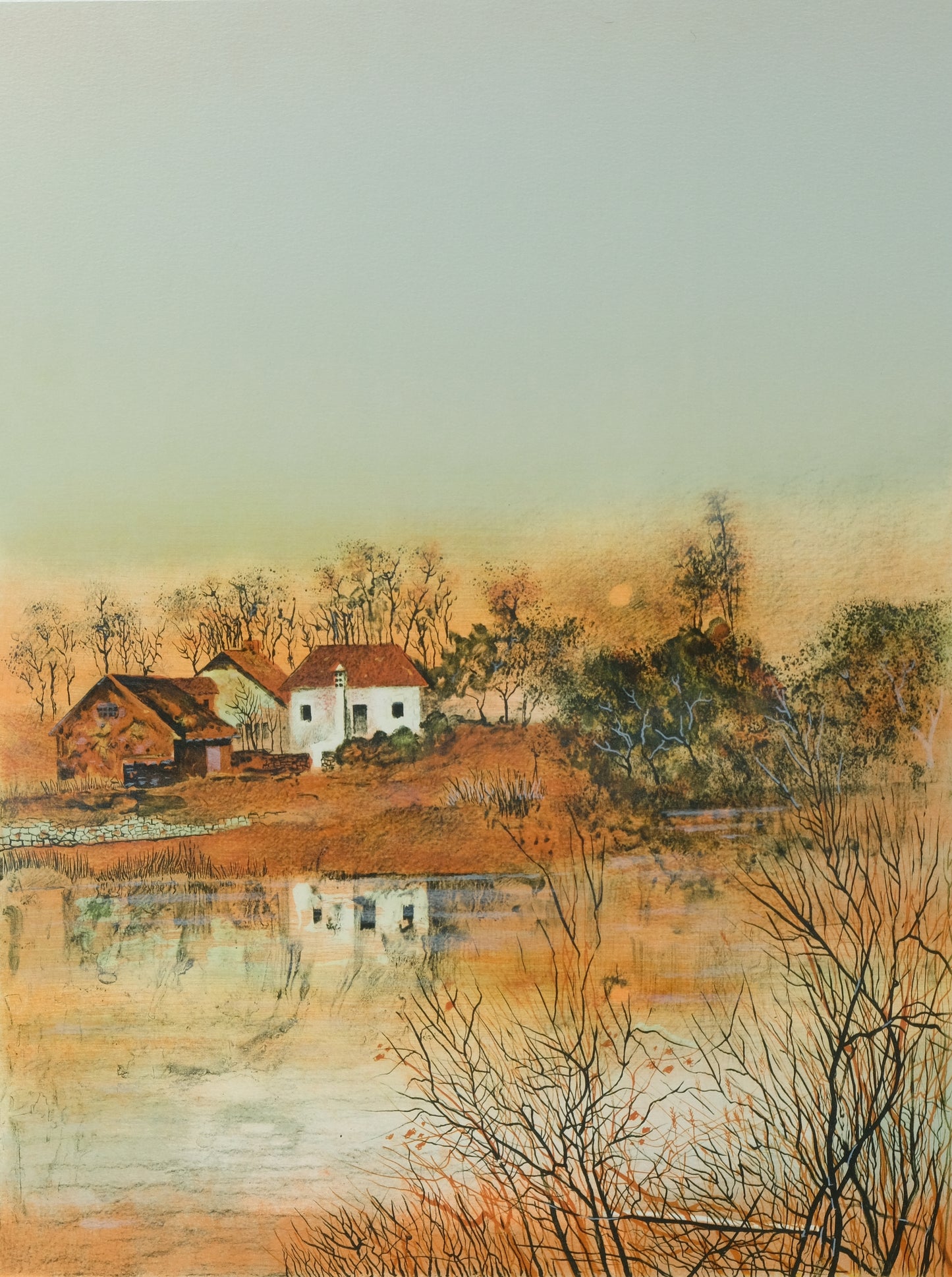 Antonio RIVERA : Coucher de soleil - Lithographie originale signée