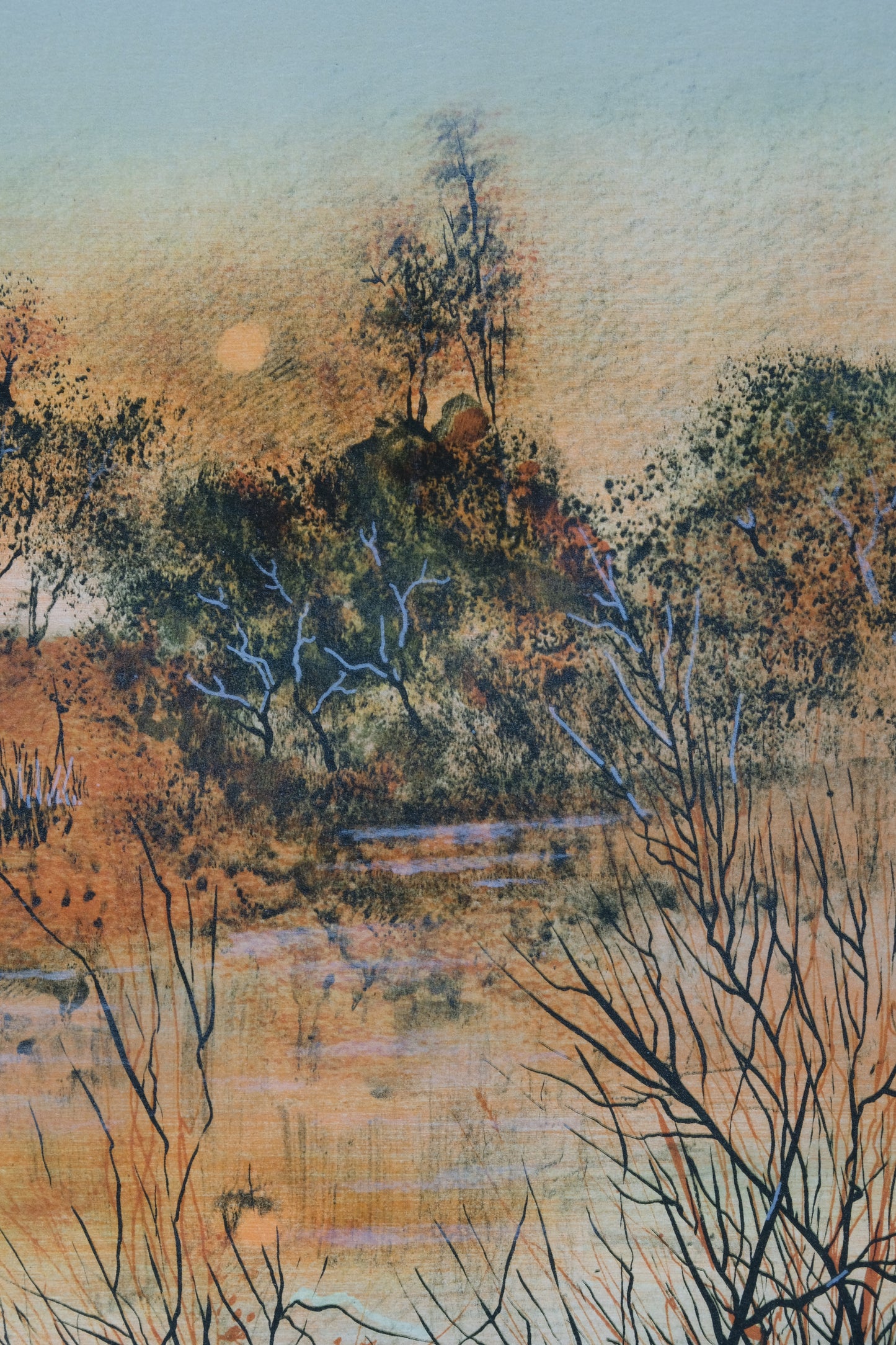 Antonio RIVERA : Coucher de soleil - Lithographie originale signée