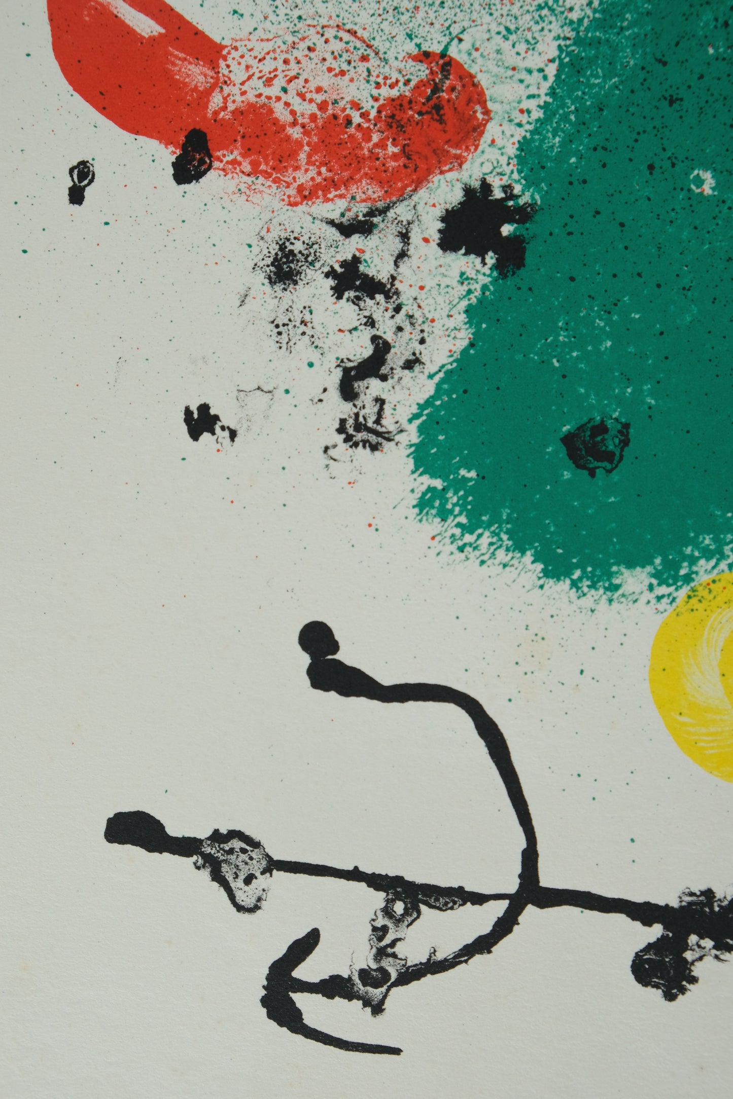 Joan MIRO : Composition surréaliste en vert - Lithographie originale