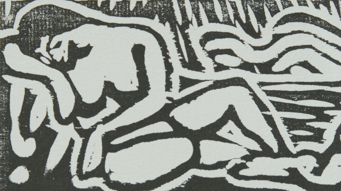 André DERAIN : Nus couchés au bord de l'eau - Xylographie