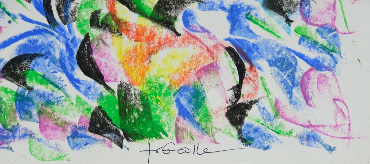 Françoise GALLE - Nuée de couleurs - Pastel signé