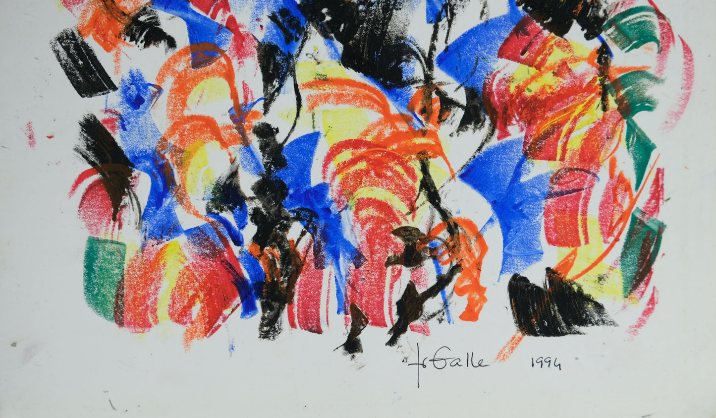 Françoise GALLE - Silhouette d'homme - Pastel signé