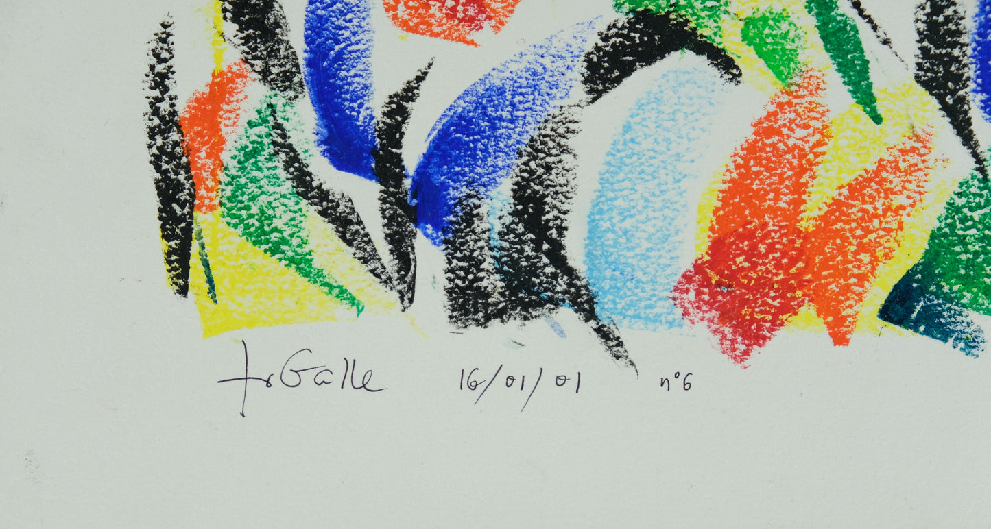 Françoise GALLE - Fragment de joie - Pastel signé