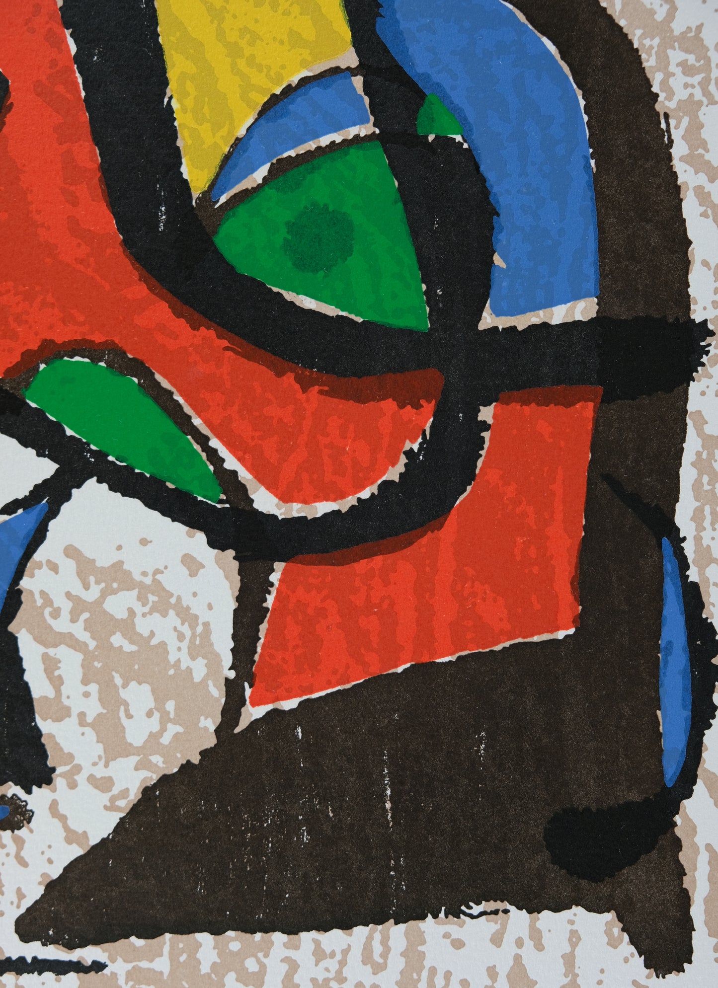 Joan MIRO : Femme et oiseau - Gravure originale en couleurs