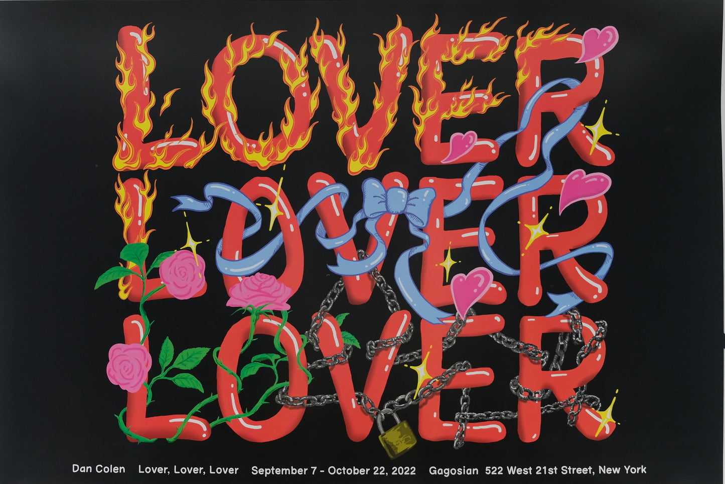 Dan COLEN : Lover, Lover, Lover - Affiche originale