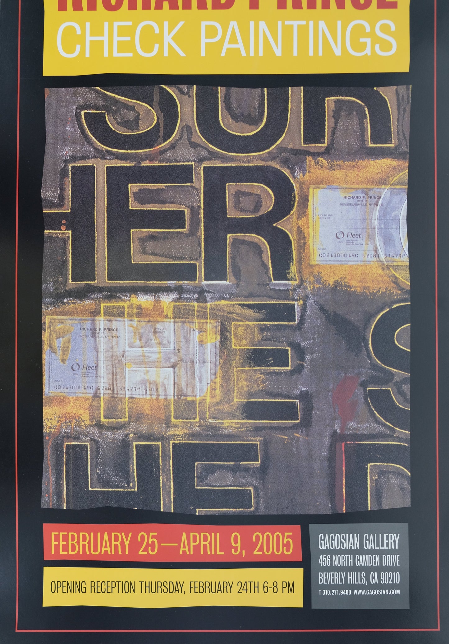 Richard PRINCE : Check paintings - Affiche originale