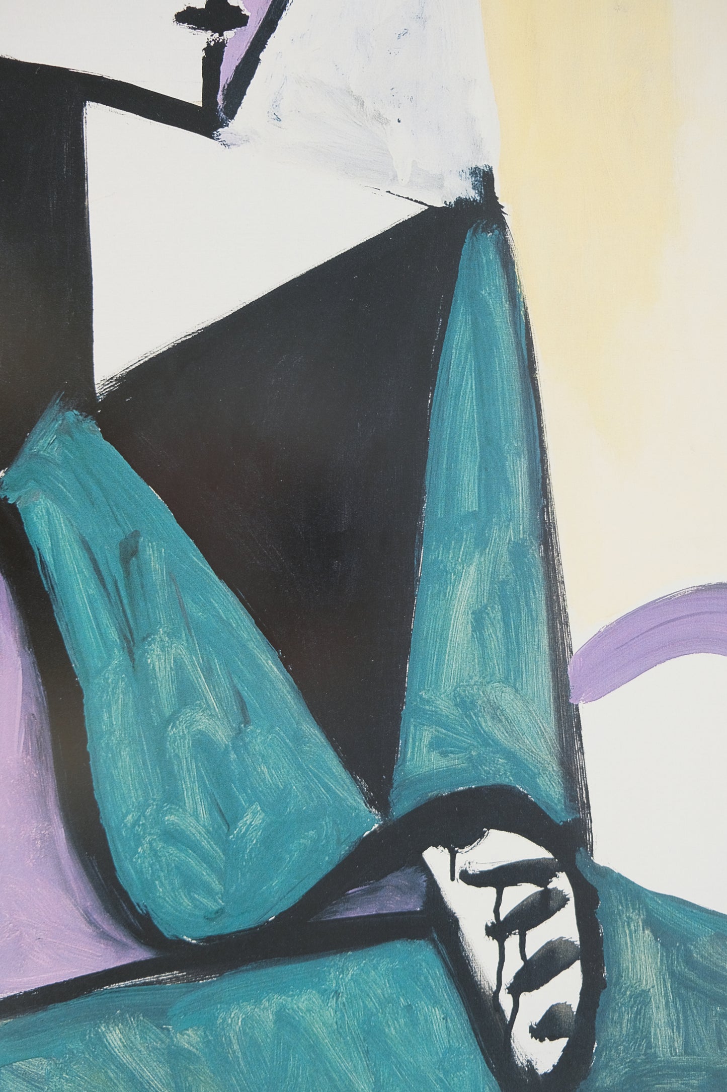 Pablo PICASSO : Portrait de femme à la robe verte - Affiche originale en couleurs