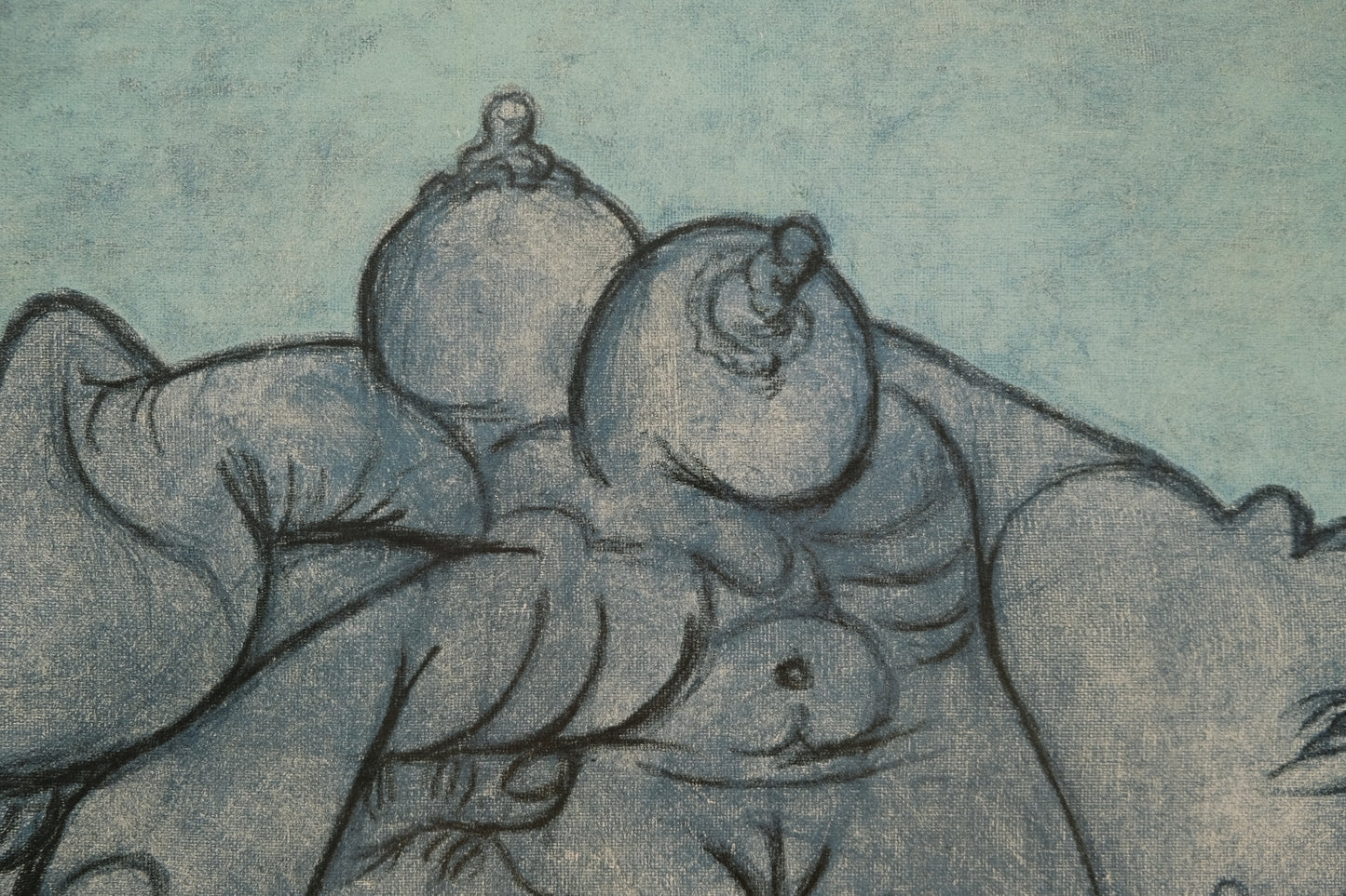 Pablo PICASSO : Deux femmes enlacées - Affiche originale en couleurs