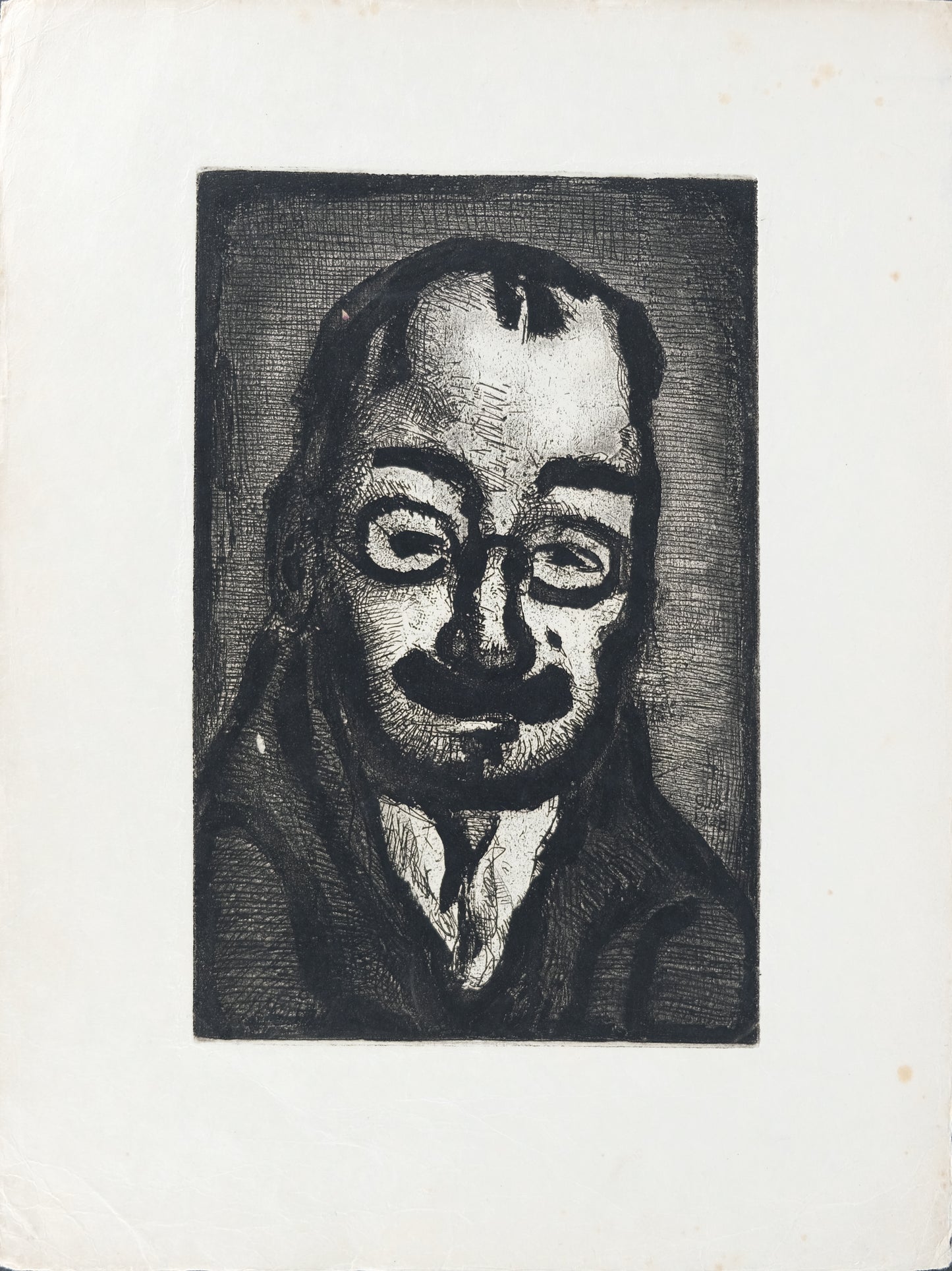 Georges ROUAULT : Le directeur de théâtre- Gravure originale signée