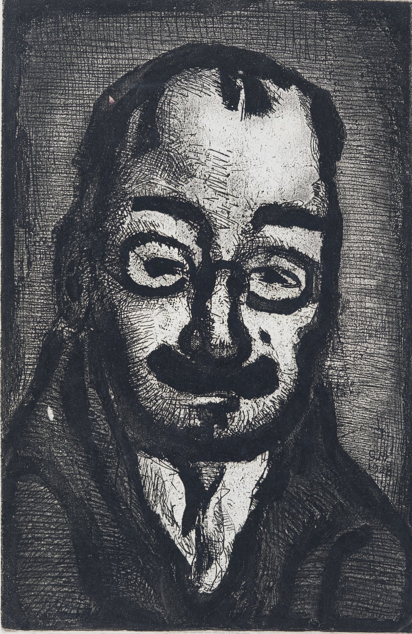 Georges ROUAULT : Le directeur de théâtre- Gravure originale signée