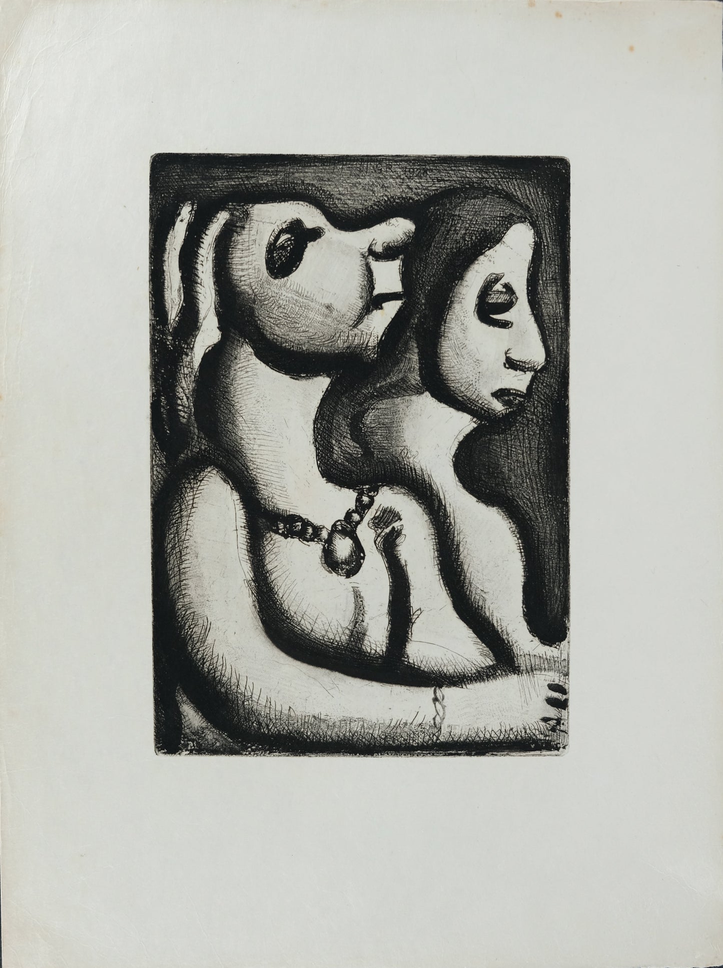 Georges ROUAULT : Les deux matrones - Gravure originale