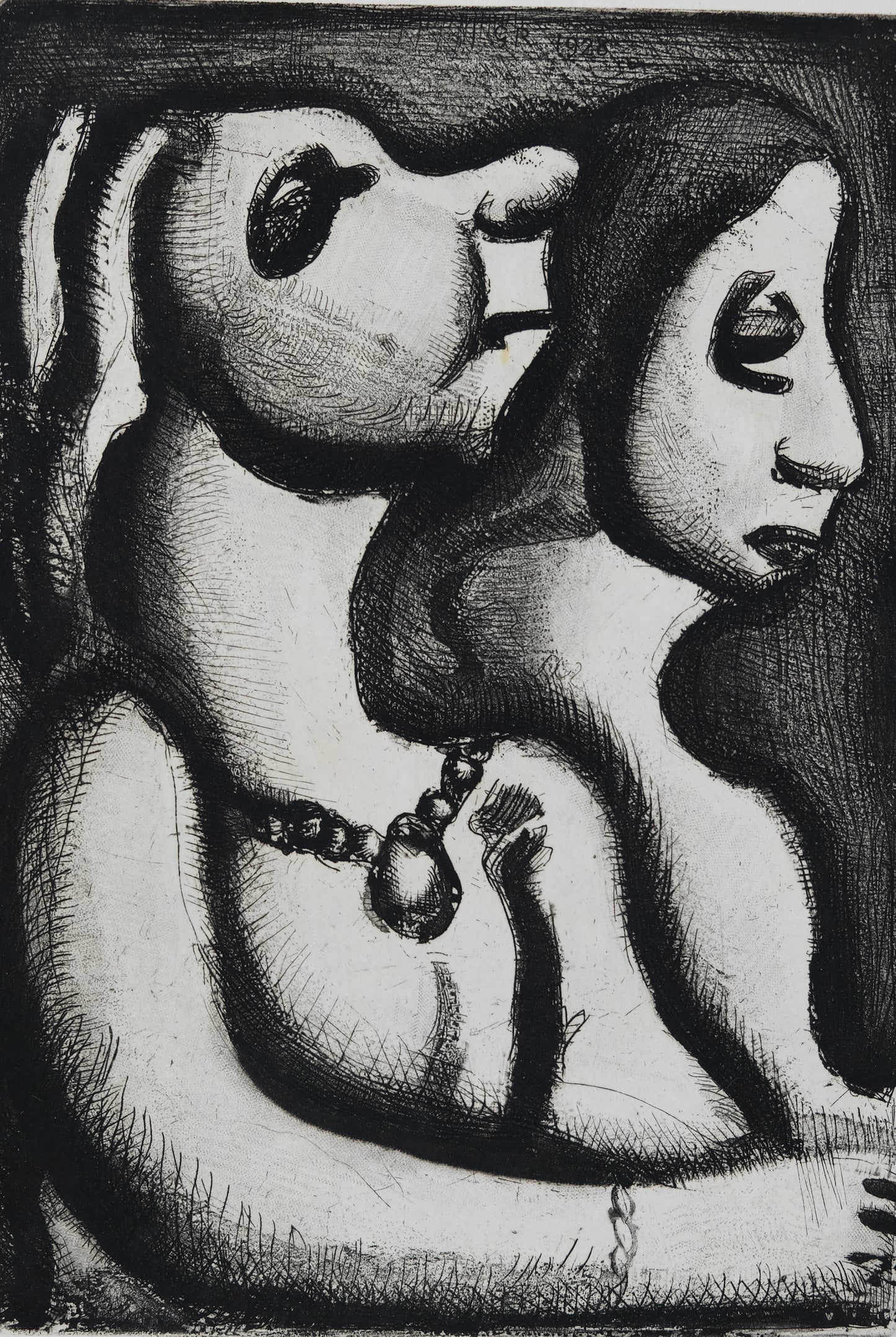Georges ROUAULT : Les deux matrones - Gravure originale