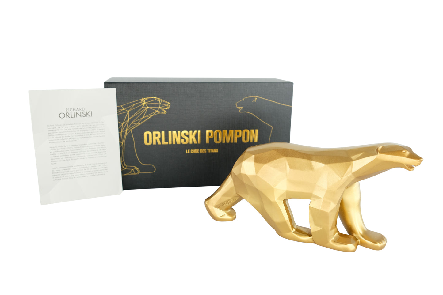 Richard ORLINSKI : Ours Pompon (Gold Edition) - Sculpture originale