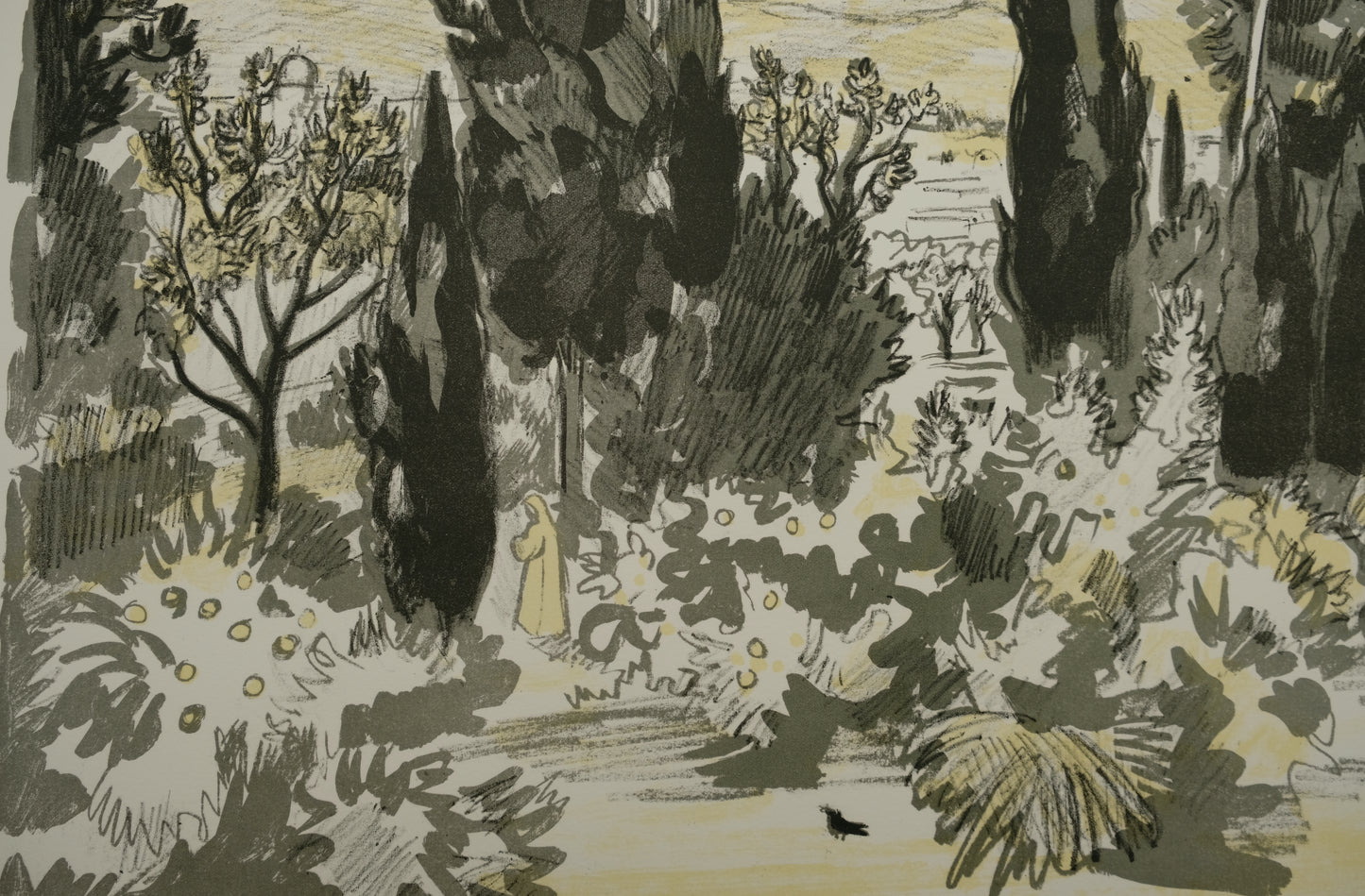 Yves BRAYER : Jardin à Chiraz - Lithographie originale signée