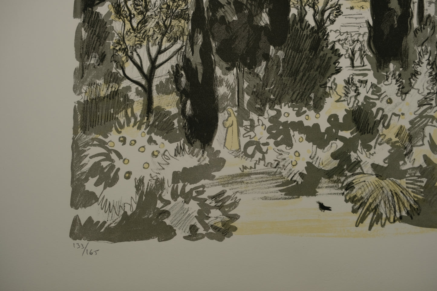 Yves BRAYER : Jardin à Chiraz - Lithographie originale signée