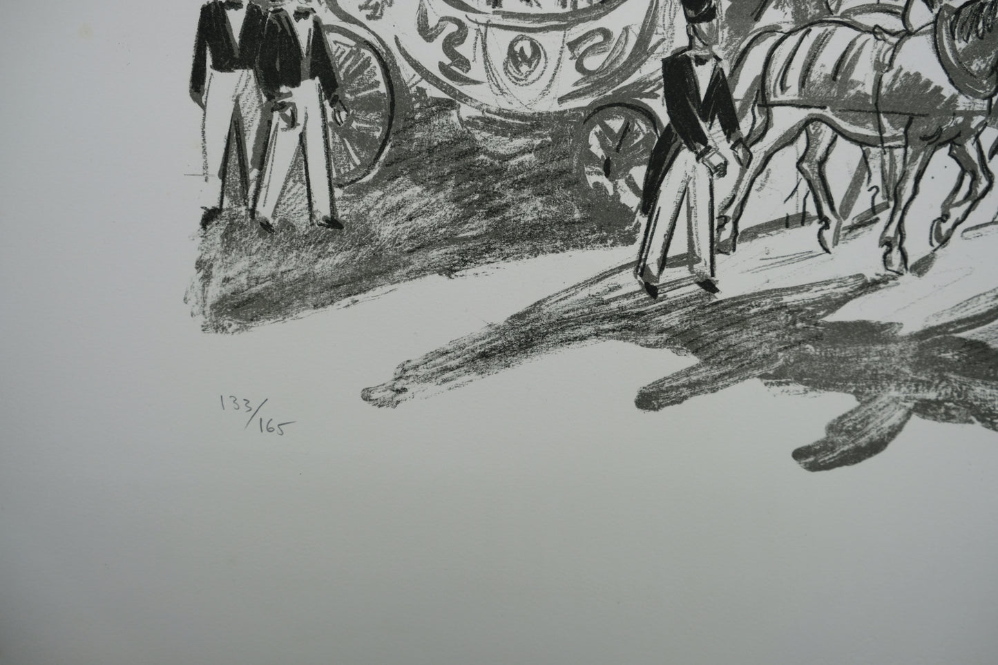Yves BRAYER : Le carrosse du couronnement - Lithographie originale signée