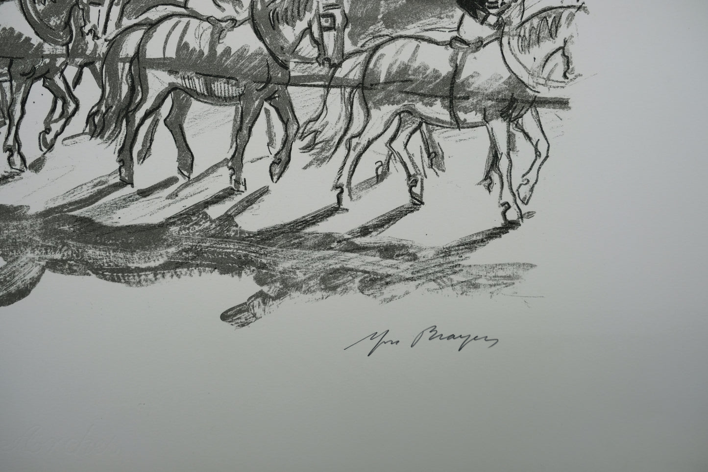 Yves BRAYER : Le carrosse du couronnement - Lithographie originale signée