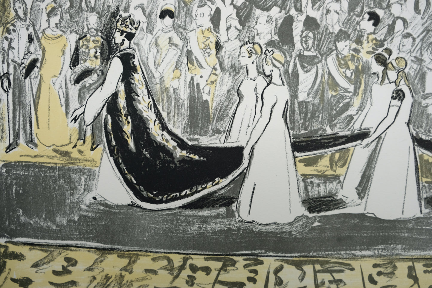 Yves BRAYER : Le cortège de l'Impératrice - Lithographie originale signée