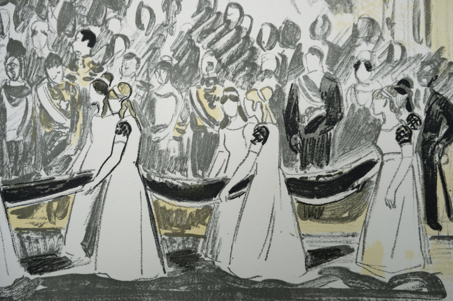 Yves BRAYER : Le cortège de l'Impératrice - Lithographie originale signée