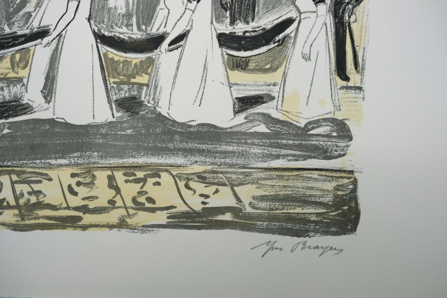 Yves BRAYER : Le cortège de l'Impératrice - Lithographie originale signée