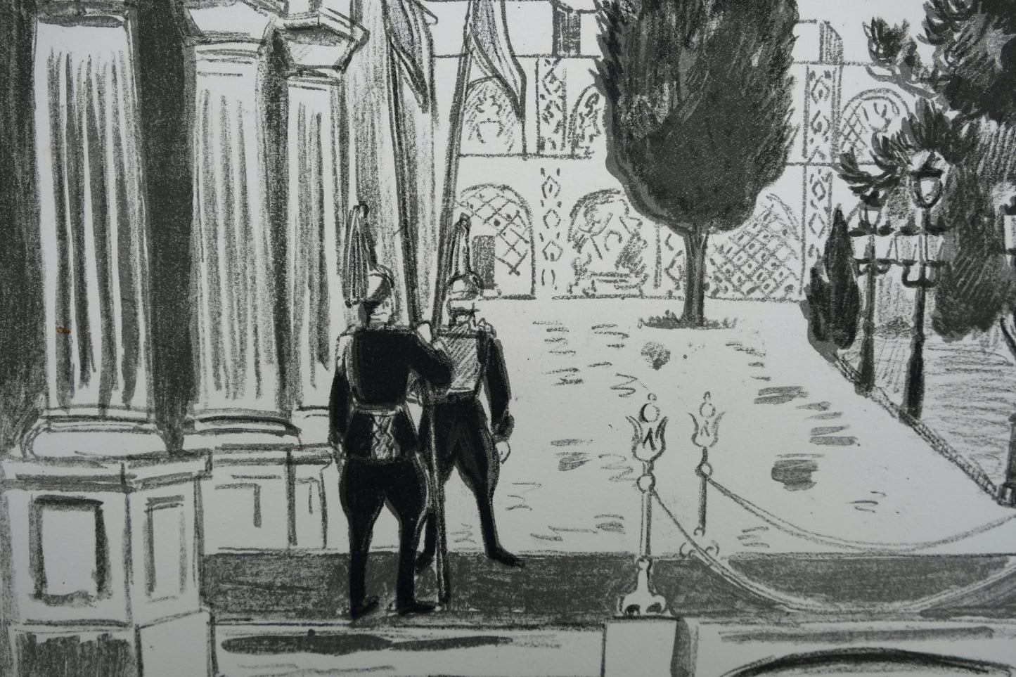 Yves BRAYER : L'entrée du Palais du Golestan - Lithographie originale signée