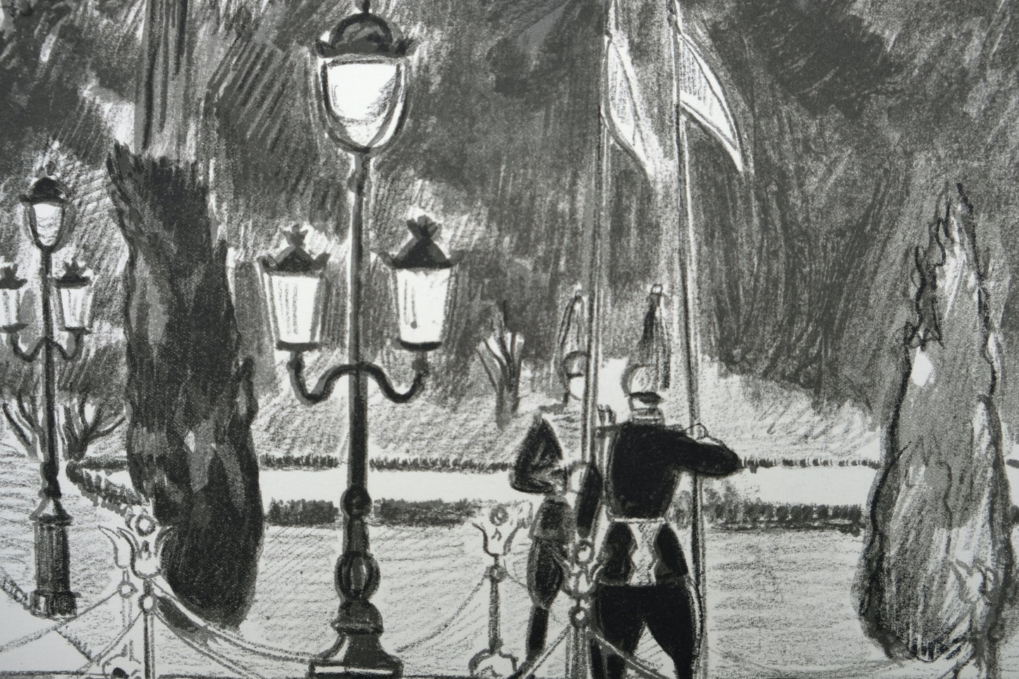 Yves BRAYER : L'entrée du Palais du Golestan - Lithographie originale signée