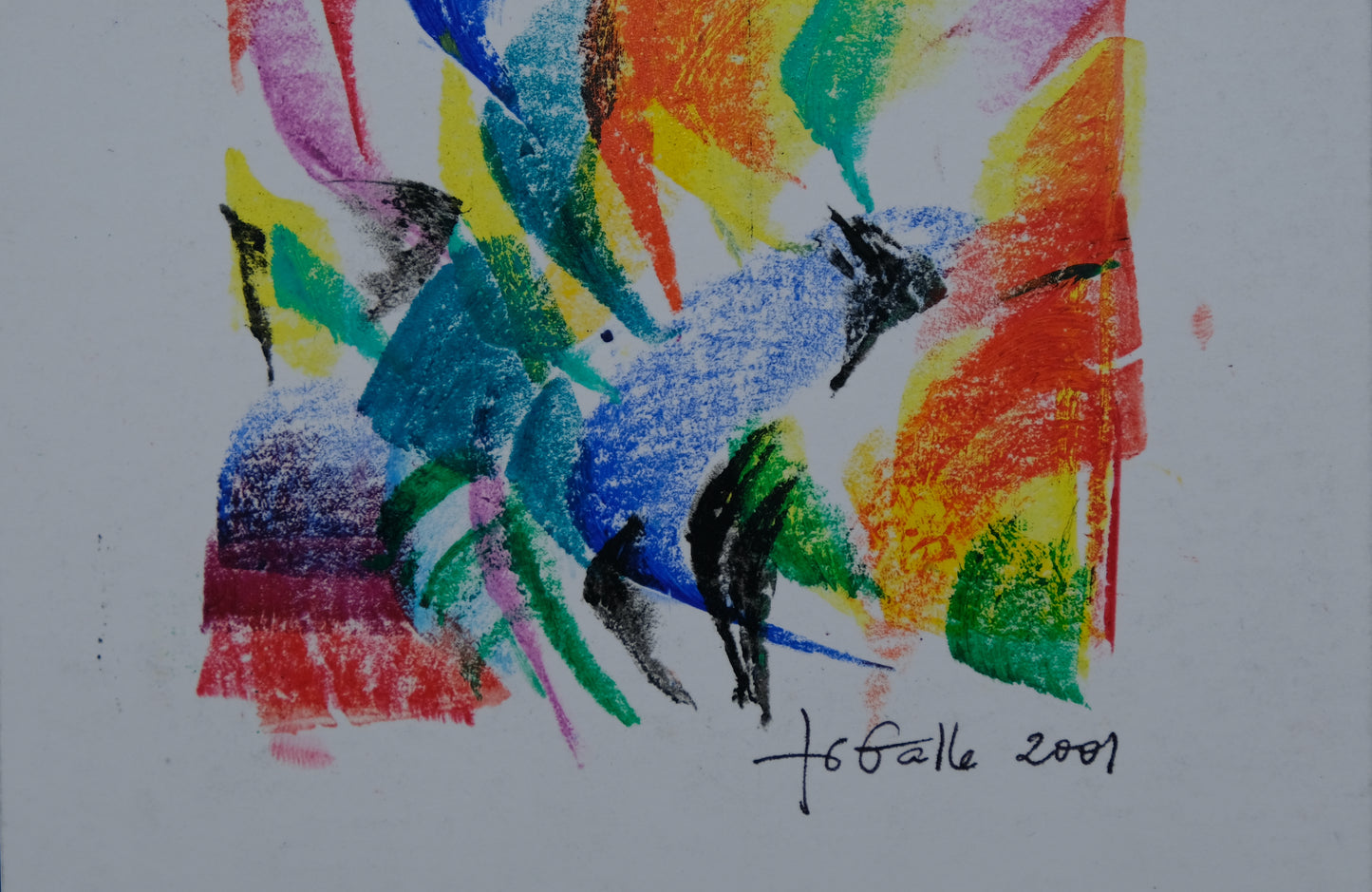 Françoise GALLE : Transcendance abstraite - Pastel signé