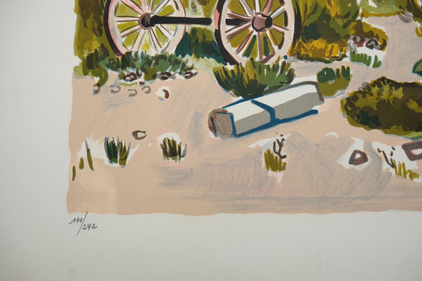 Yves BRAYER : Cheval au bord de l'étang - Lithographie originale signée