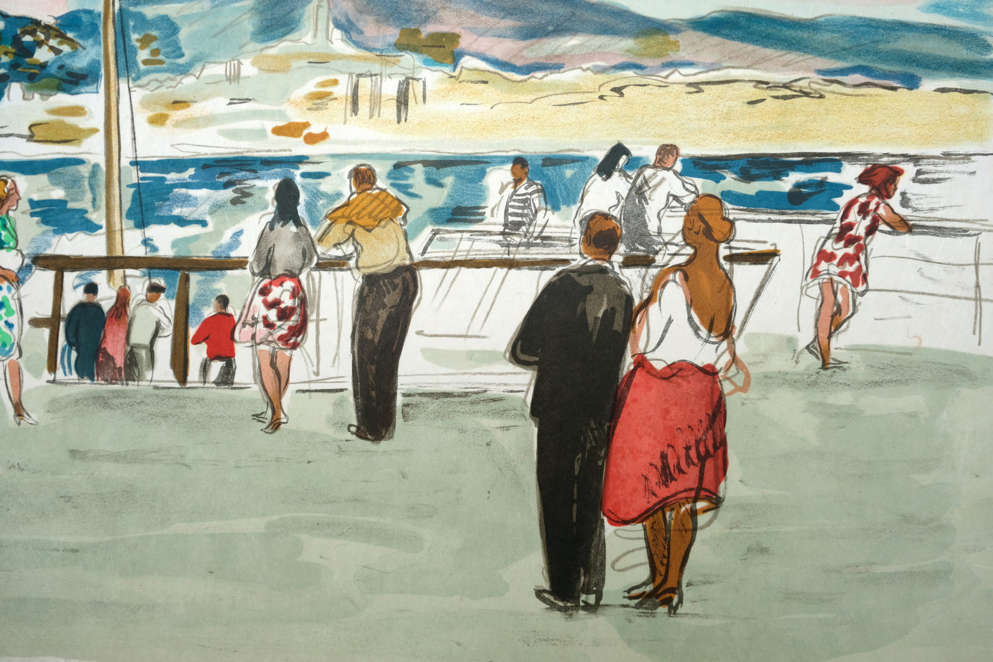 Yves BRAYER : La Corniche - Lithographie originale signée