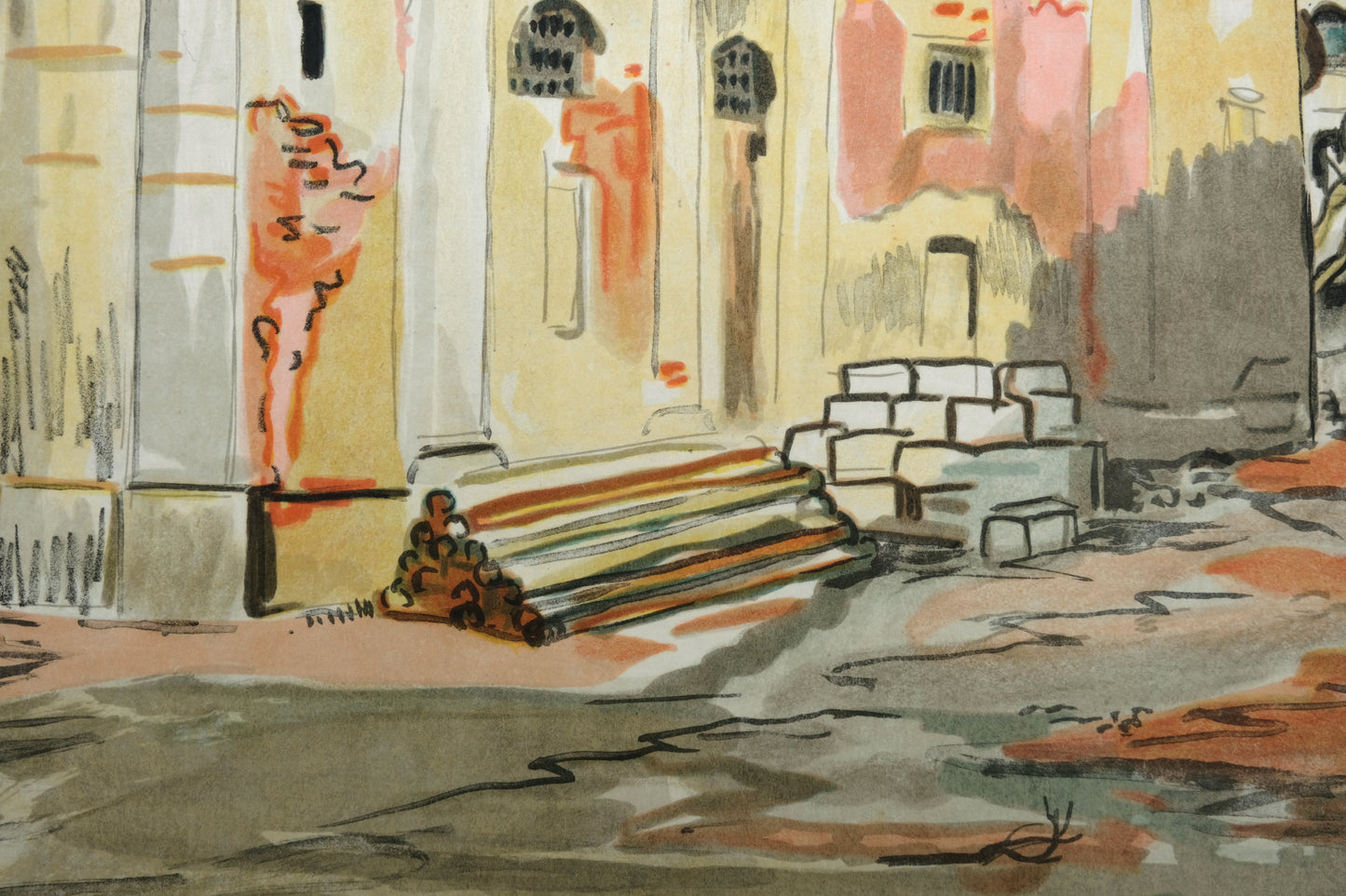 Yves BRAYER : La Vieille Charité - Lithographie originale signée