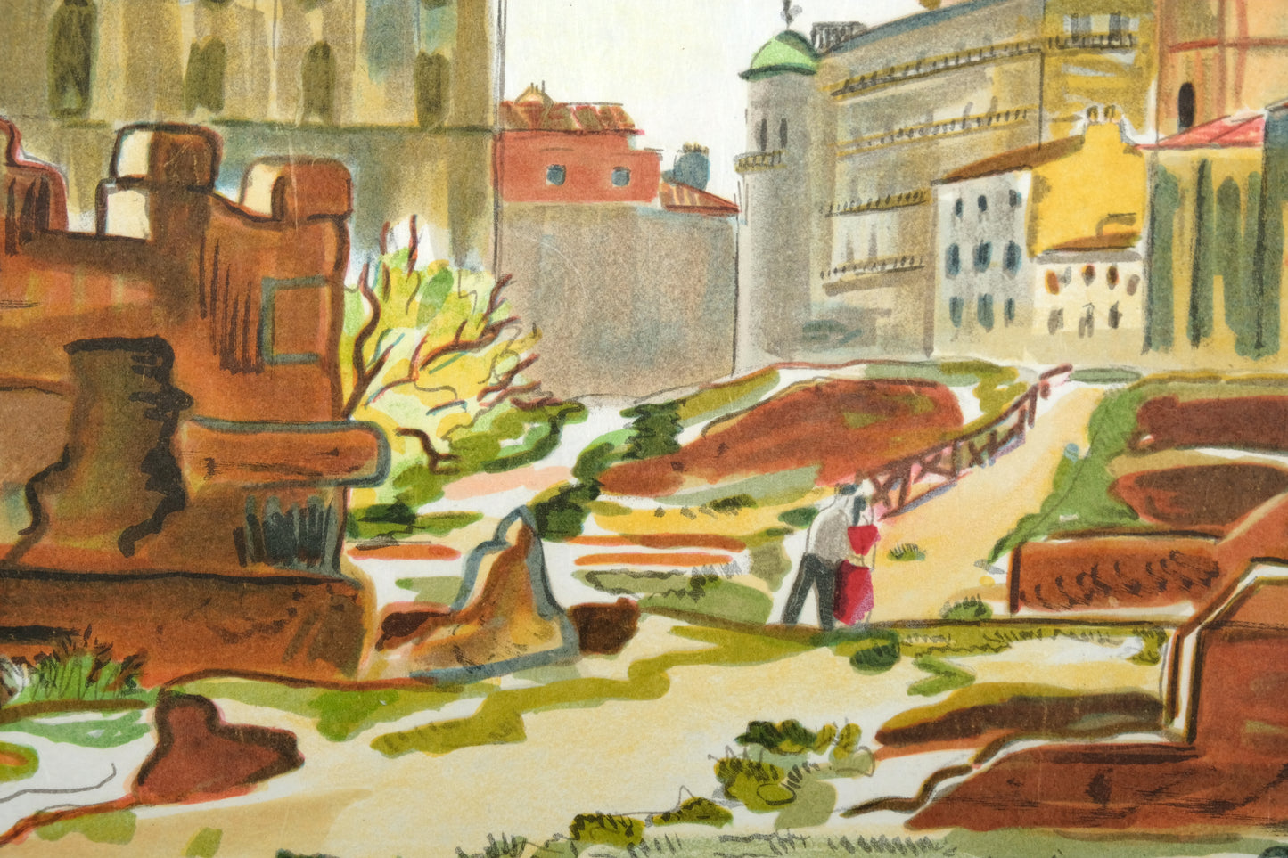 Yves BRAYER : Les fouilles de Massalia - Lithographie originale signée