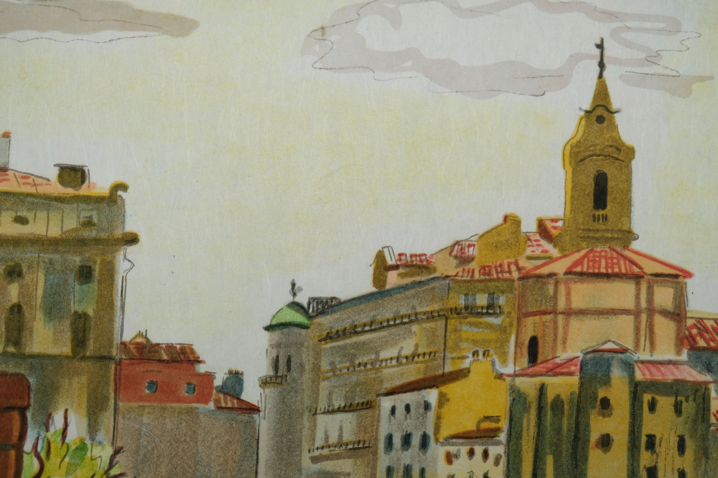 Yves BRAYER : Les fouilles de Massalia - Lithographie originale signée