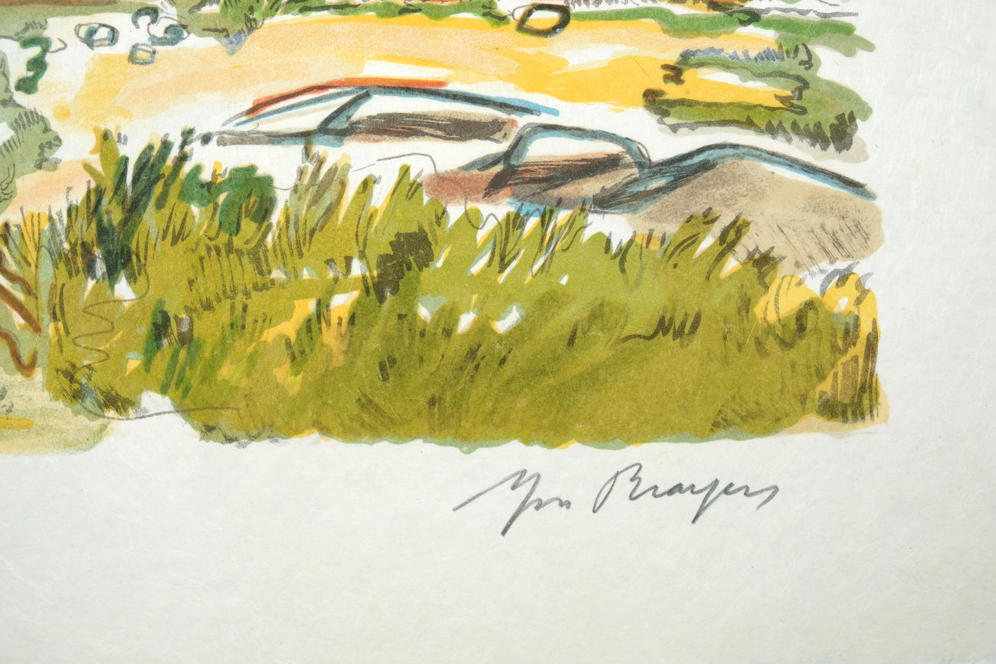 Yves BRAYER : Les fouilles de Massalia - Lithographie originale signée