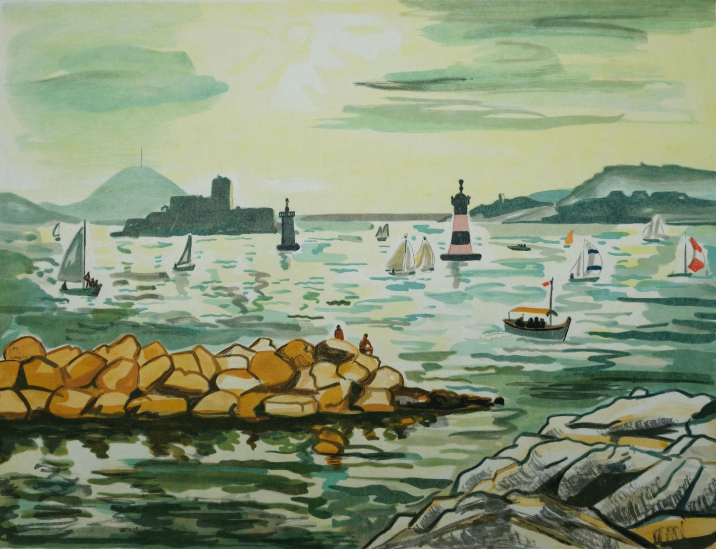 Yves BRAYER : Le château d'If - Lithographie originale signée