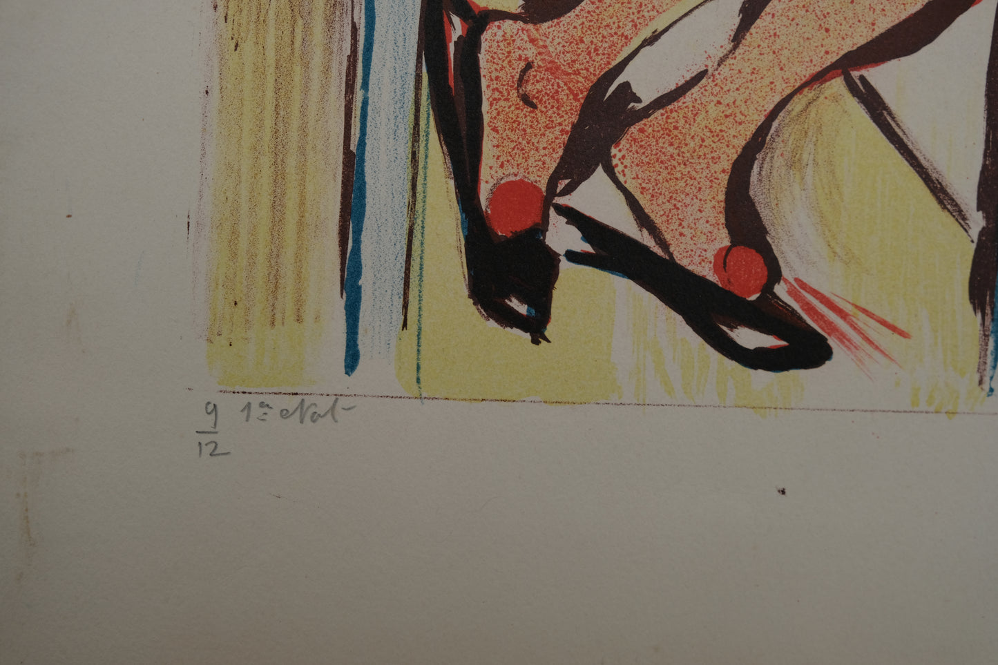 François DESNOYER : La femme au comptoir - Lithographie originale signée