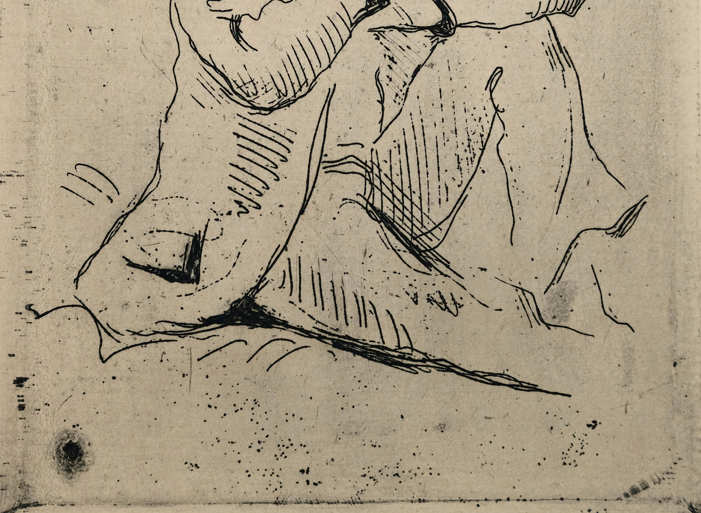 Paul CEZANNE : Armand Guillaumin au pendu - Gravure originale