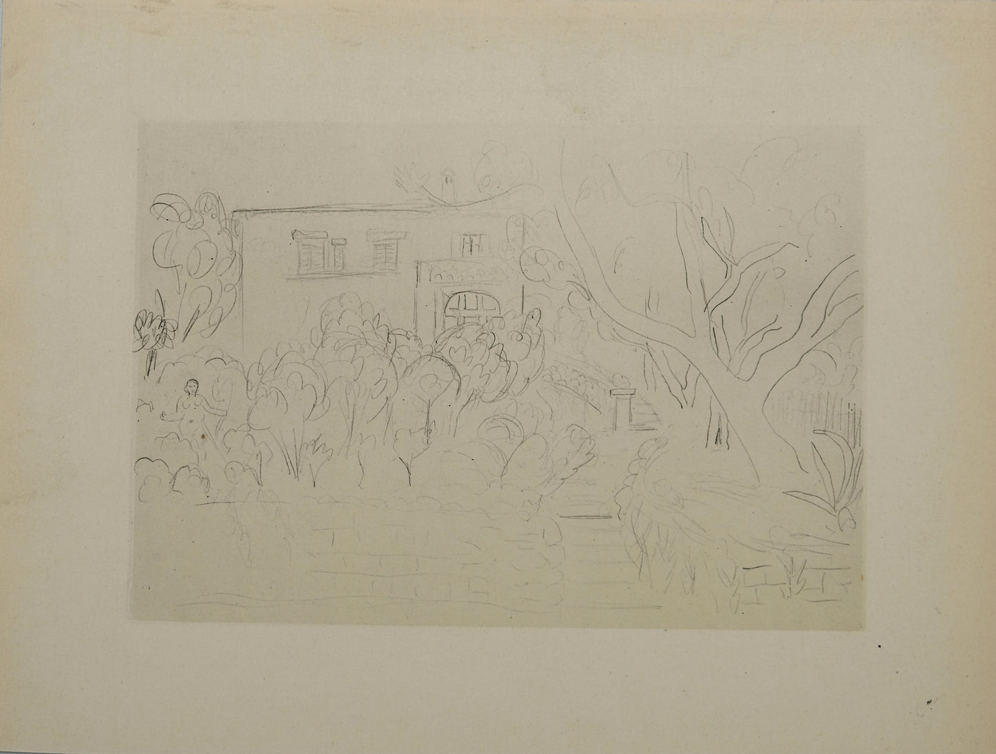 Henri MATISSE : La maison au bout de l'allée - Lithographie