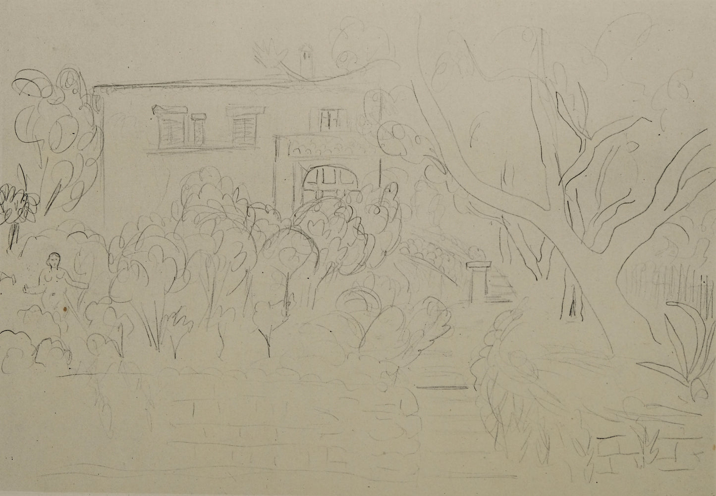Henri MATISSE : La maison au bout de l'allée - Lithographie