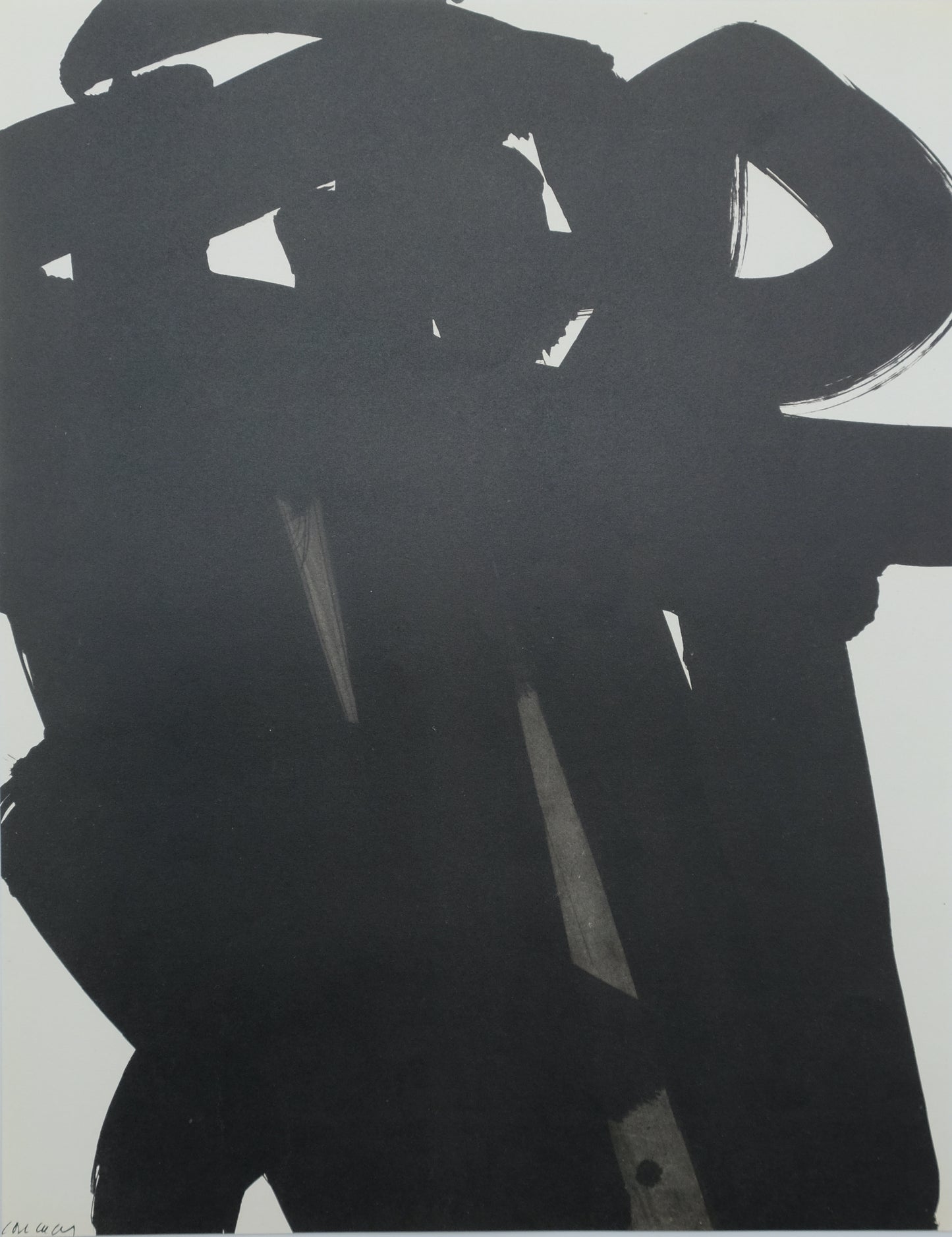 Pierre SOULAGES : Gouache, 1966 - Lithographie