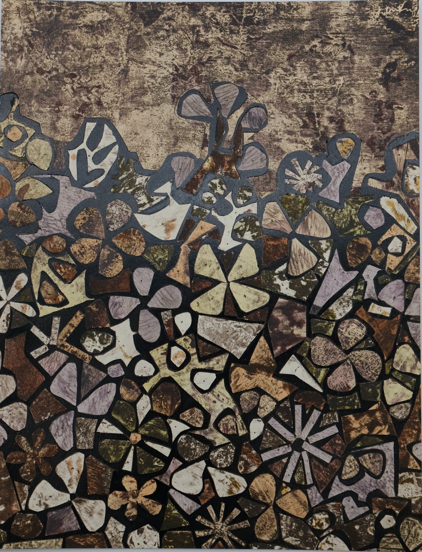 Jean DUBUFFET : Jardin de quite-vite - Pochoir original signé