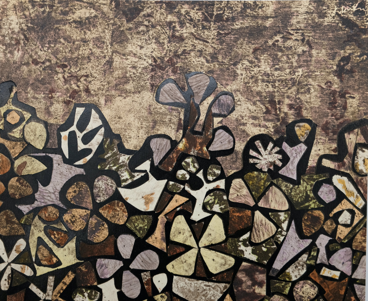 Jean DUBUFFET : Jardin de quite-vite - Pochoir original signé