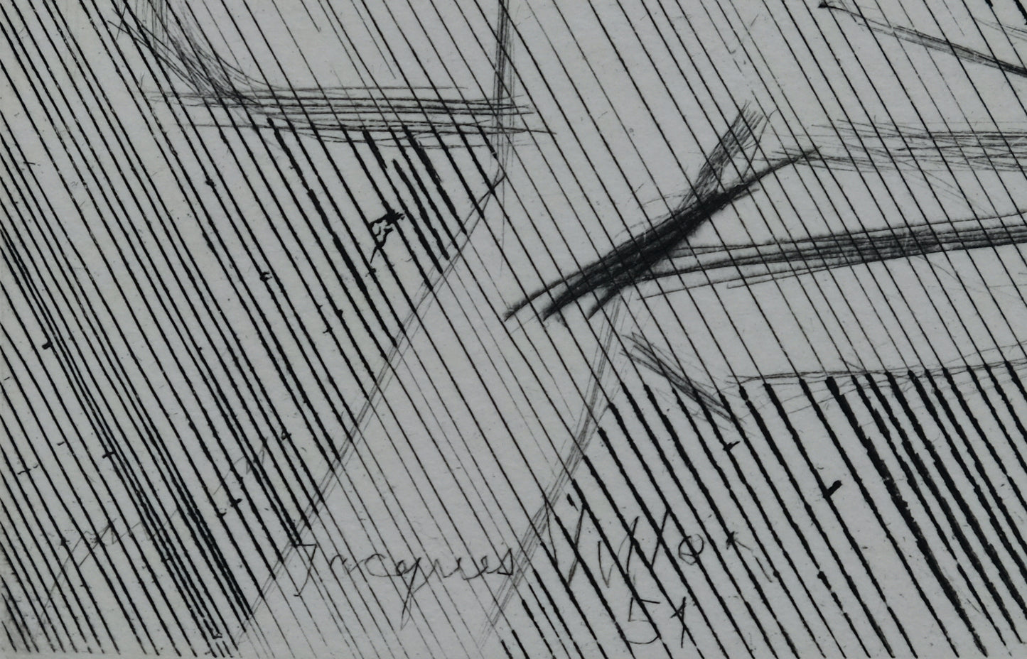 Jacques VILLON : Homme cubiste - Gravure originale signée
