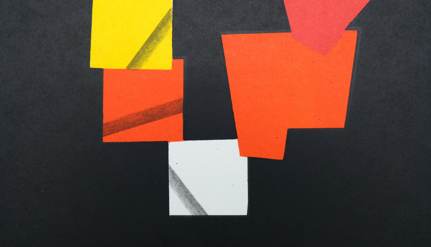 Yaacov AGAM : Composition en couleur - Lithographie originale