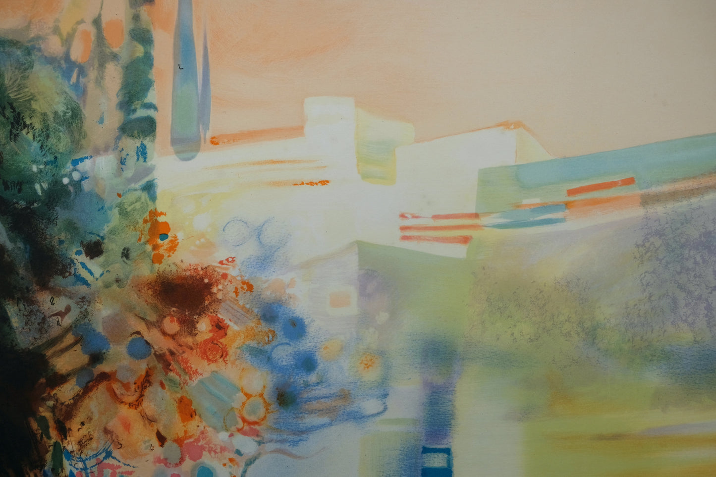Daniel GELIS : Paysage de Provence - Lithographie originale signée