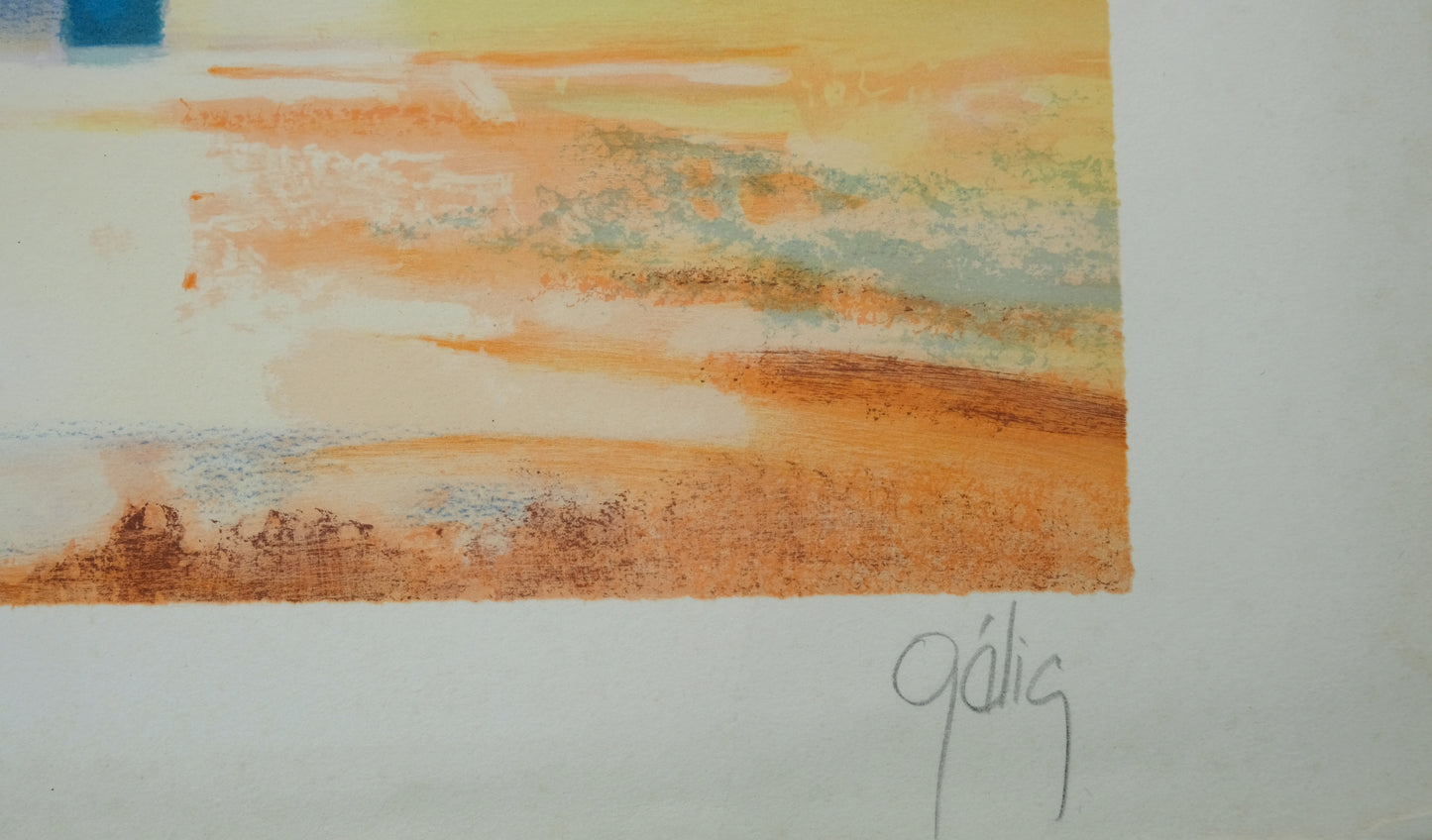 Daniel GELIS : Paysage de Provence - Lithographie originale signée